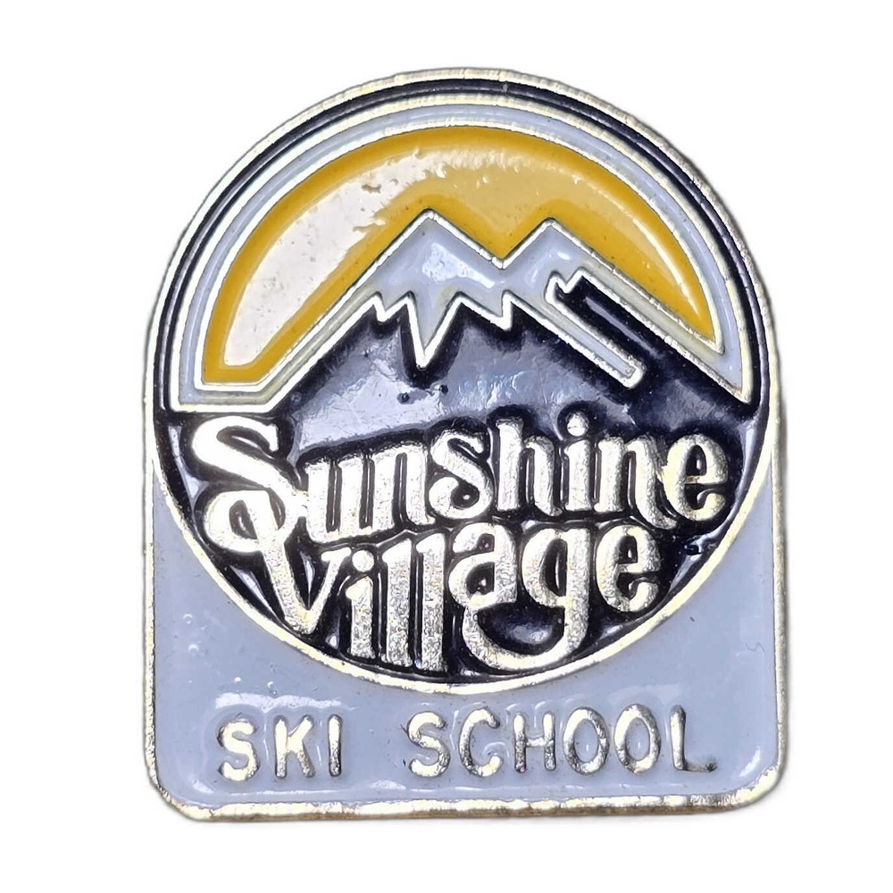 Sunshine Village Ski School Banff Alberta Canada Lapel Vest Hat Pin D6